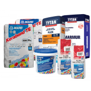 Adhesive and grouts